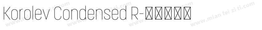 Korolev Condensed R字体转换